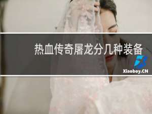 热血传奇屠龙分几种装备