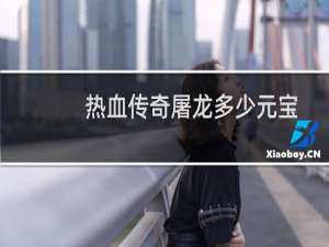 热血传奇屠龙多少元宝