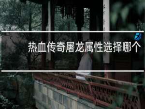 热血传奇屠龙属性选择哪个