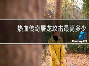 热血传奇屠龙攻击最高多少