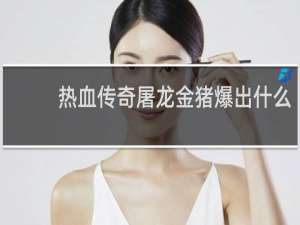 热血传奇屠龙金猪爆出什么