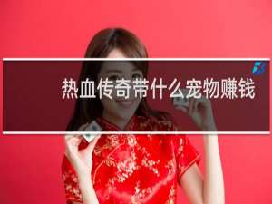 热血传奇带什么宠物赚钱