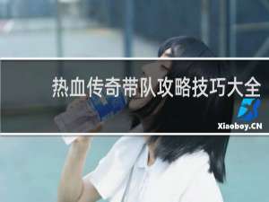 热血传奇带队攻略技巧大全