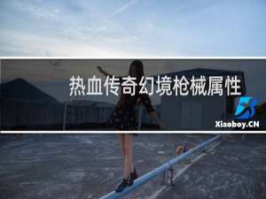 热血传奇幻境枪械属性