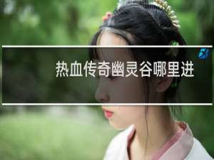 热血传奇幽灵谷哪里进