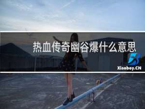 热血传奇幽谷爆什么意思