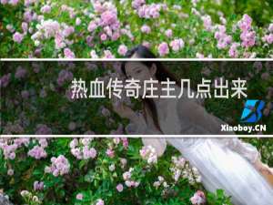 热血传奇庄主几点出来
