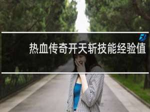 热血传奇开天斩技能经验值