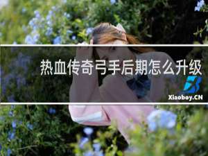 热血传奇弓手后期怎么升级