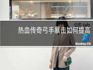 热血传奇弓手暴击如何提高