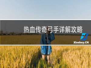 热血传奇弓手详解攻略