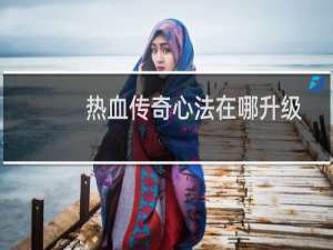 热血传奇心法在哪升级