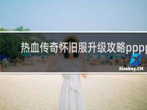 热血传奇怀旧服升级攻略pppp