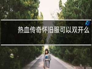 热血传奇怀旧服可以双开么