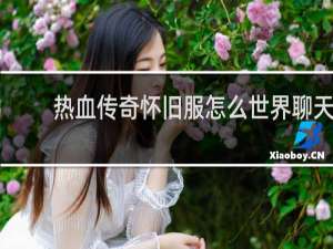 热血传奇怀旧服怎么世界聊天