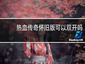 熱血傳奇懷舊版可以雙開嗎