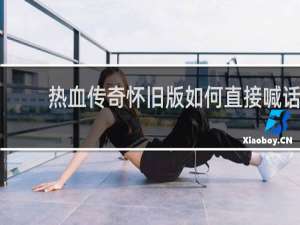 热血传奇怀旧版如何直接喊话