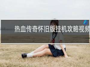 热血传奇怀旧版挂机攻略视频