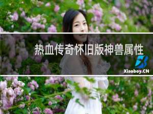 热血传奇怀旧版神兽属性