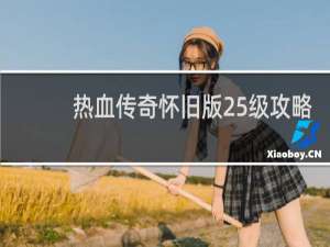 熱血傳奇懷舊版25級攻略
