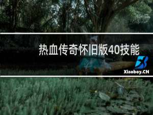 热血传奇怀旧版40技能