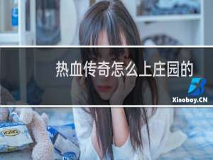 热血传奇怎么上庄园的