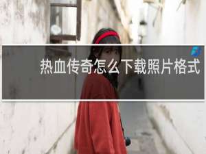 热血传奇怎么下载照片格式