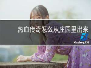 热血传奇怎么从庄园里出来