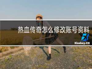 热血传奇怎么修改账号资料