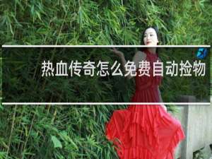 热血传奇怎么免费自动捡物