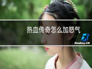 热血传奇怎么加怒气