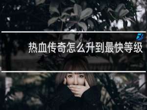 热血传奇怎么升到最快等级