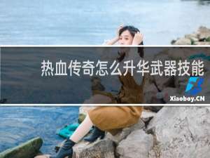 热血传奇怎么升华武器技能