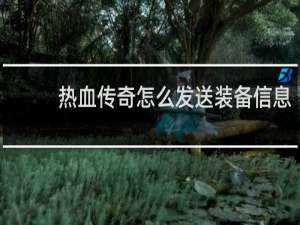 热血传奇怎么发送装备信息