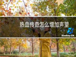 热血传奇怎么增加声望