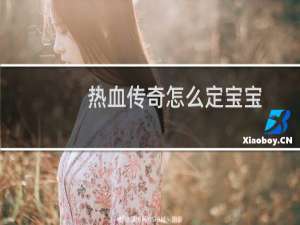 热血传奇怎么定宝宝