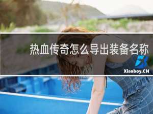 热血传奇怎么导出装备名称