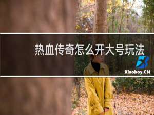 热血传奇怎么开大号玩法