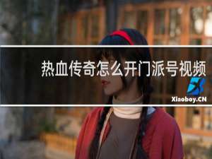 热血传奇怎么开门派号视频