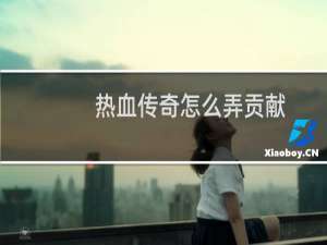 热血传奇怎么弄贡献