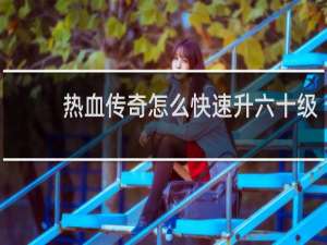 热血传奇怎么快速升六十级