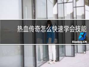 热血传奇怎么快速学会技能