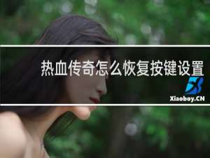 热血传奇怎么恢复按键设置