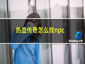 热血传奇怎么找npc