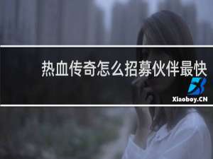 热血传奇怎么招募伙伴最快