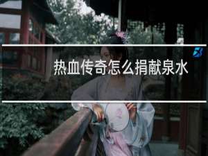 热血传奇怎么捐献泉水