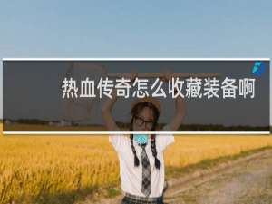 热血传奇怎么收藏装备啊