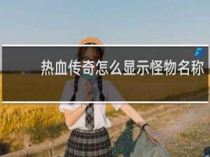 热血传奇怎么显示怪物名称