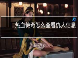 热血传奇怎么查看仇人信息