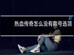 热血传奇怎么没有称号选项